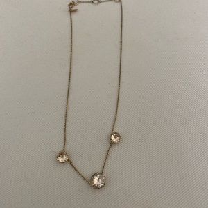 Banana Republic gold and three gem necklace.
